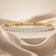 3.88 CT Round Diamond Half-Eternity Bangle