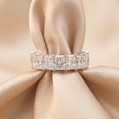 5.20 CT Radiant Diamond Half Eternity Ring