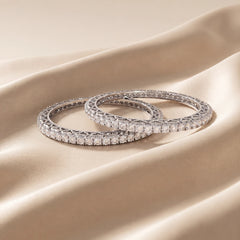 16.35 Round Diamond Eternity Bangle Pair