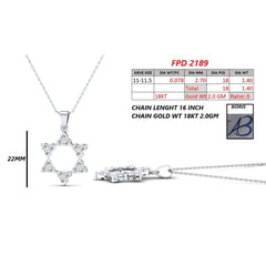 1.4 CT Star of David Pendant