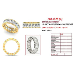 7.45 CT Emerald-Cut Full Eternity Band