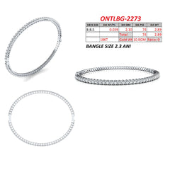 2.89 CT Round Diamond Bangle