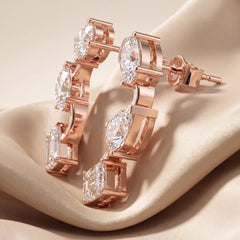 3.40 CT Multi Shape Diamond Earrings