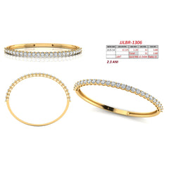 3.88 CT Round Diamond Half-Eternity Bangle