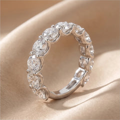 4.07 CT Round Diamond Half Eternity Ring
