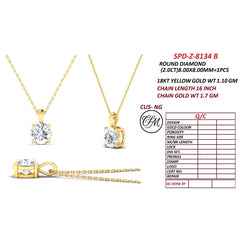 2 CT Round Solitaire Pendant