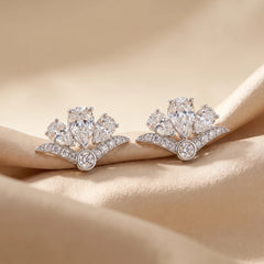 2.42 CT Pear Diamond Stud Earrings