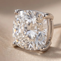 1 CT Cushion Diamond Solitaire Stud Earrings
