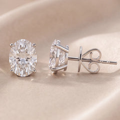 1 CT Oval Diamond Solitaire Stud Earrings