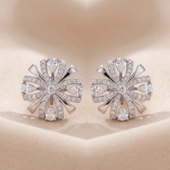 1.34 CT Diamond Pear Starburst Studs