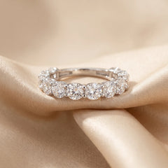 3 CT Round Diamond Half Eternity Ring