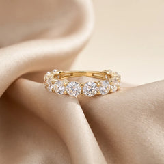 3 CT Round Diamond Half Eternity Ring