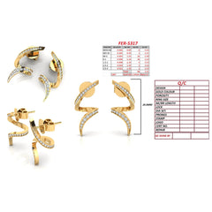 0.41 CT Diamond Pavé Ribbon Twist Earrings