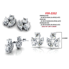 4.2 CT Multi Shape Cluster Diamond Earrings
