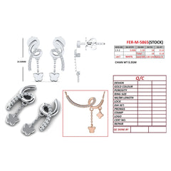 0.14 CT Diamond Charm Drop Earrings