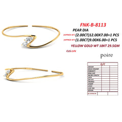 3 CT Pear-Cluster Open Collar Choker