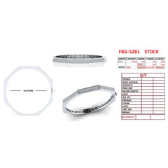 1.69 CT Diamond Pavé Octagonal Bangle