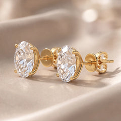 1 CT Oval Diamond Solitaire Stud Earrings